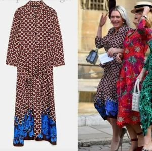 COPY - ZARA Printed Midi Dress XS